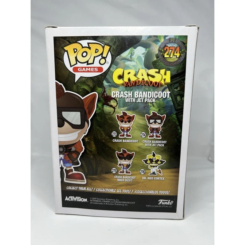 Funko Pop Crash Bandicoot with Jet Pack‎ 274 Toys R Us Exclusive Vinyl Figure
